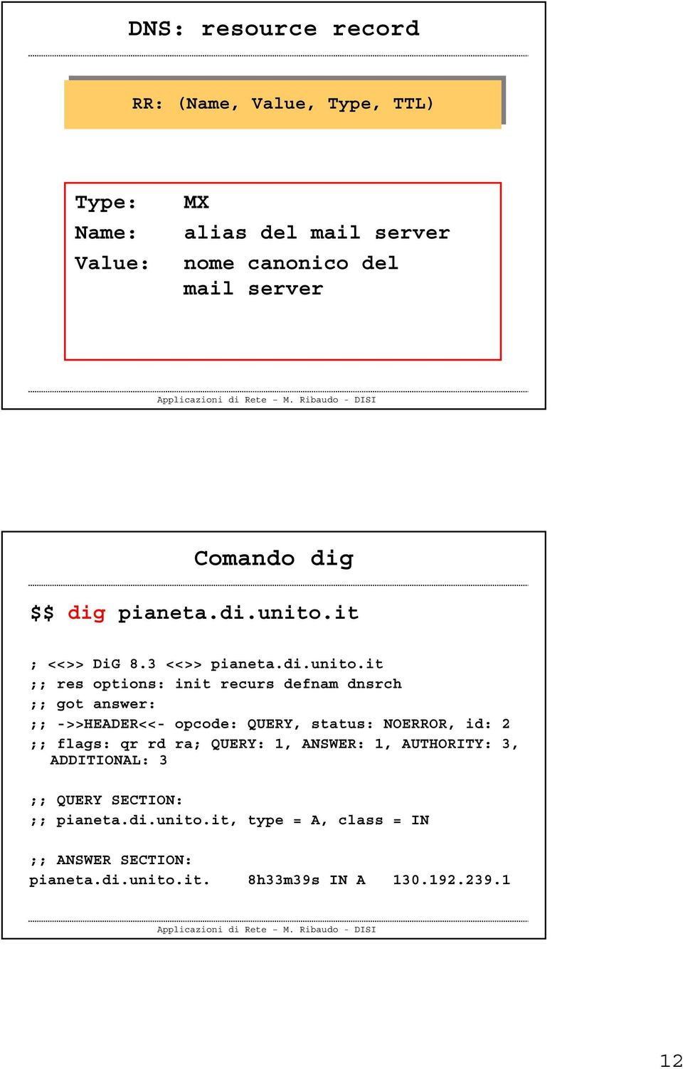 it ; <<>> DiG 8.3 <<>> pianeta.di.unito.