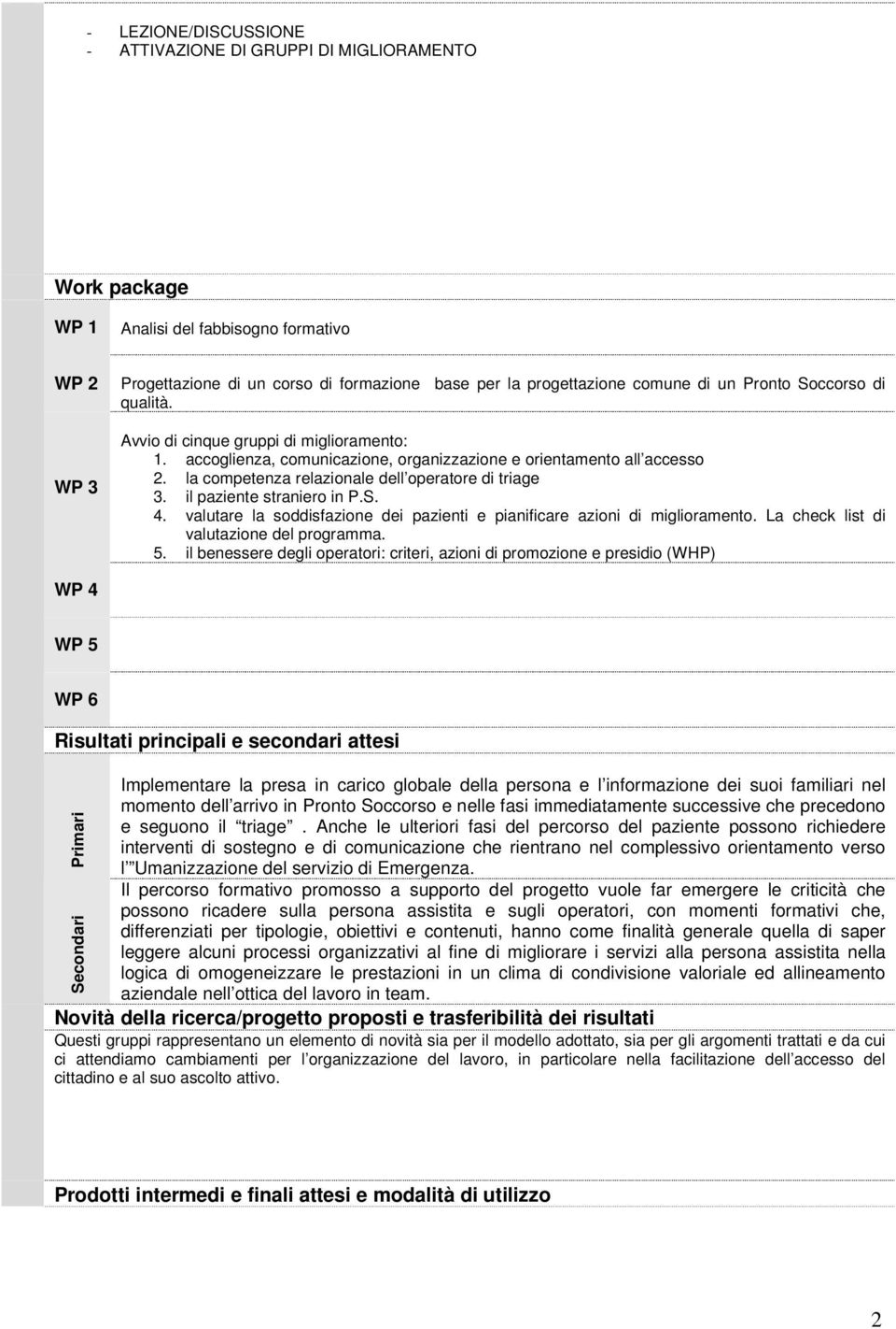 la competenza relazionale dell operatore di triage 3. il paziente straniero in P.S. 4. valutare la soddisfazione dei pazienti e pianificare azioni di miglioramento.