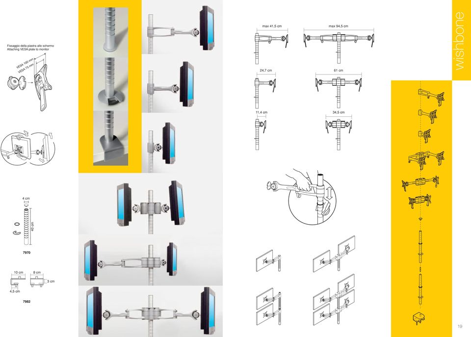 A7 S VE 24,7 cm 11,4 cm 61 cm wishbone max 41,5 cm