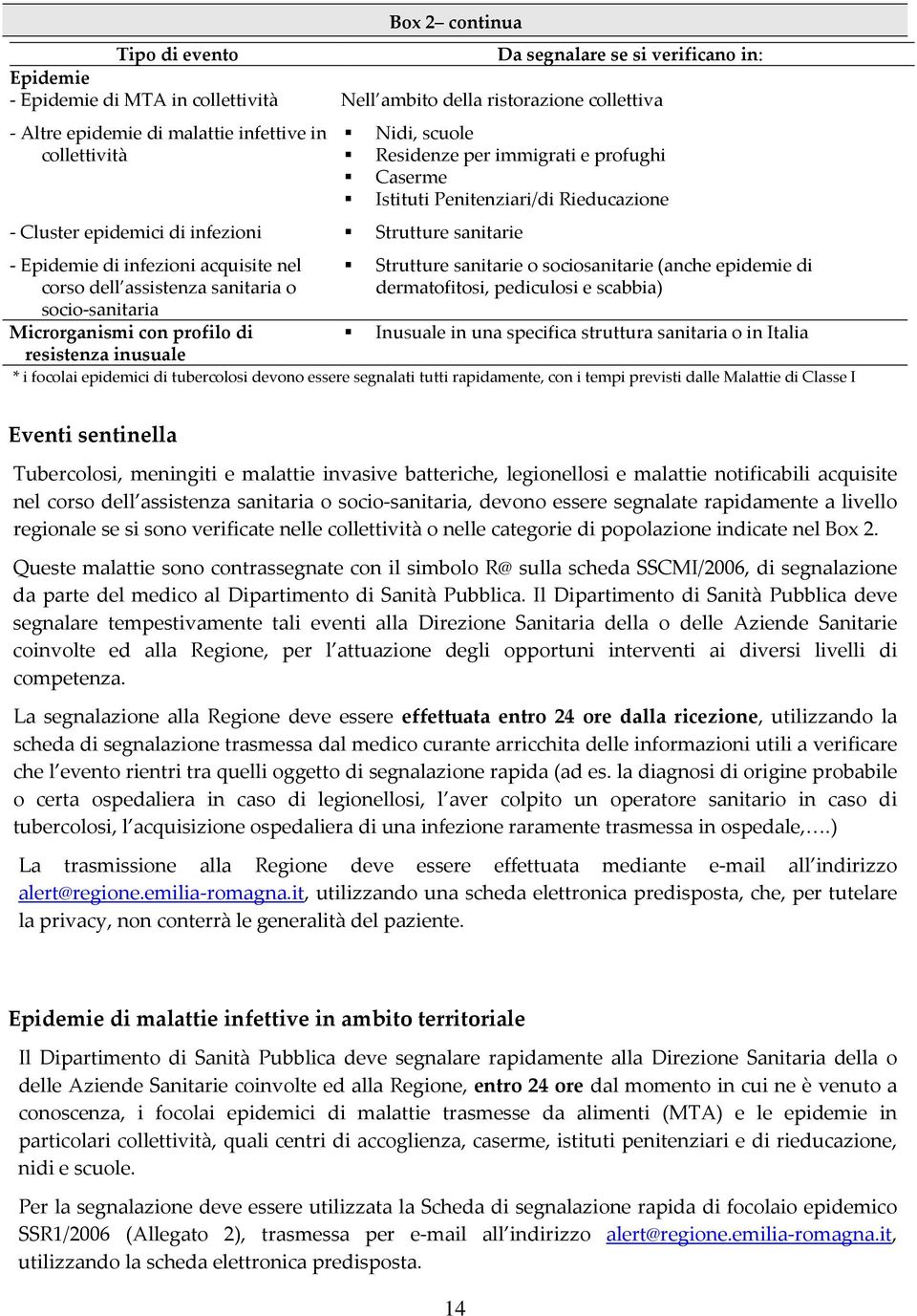 assistenza sanitaria o socio sanitaria Microrganismi con profilo di resistenza inusuale Strutture sanitarie o sociosanitarie (anche epidemie di dermatofitosi, pediculosi e scabbia) Inusuale in una