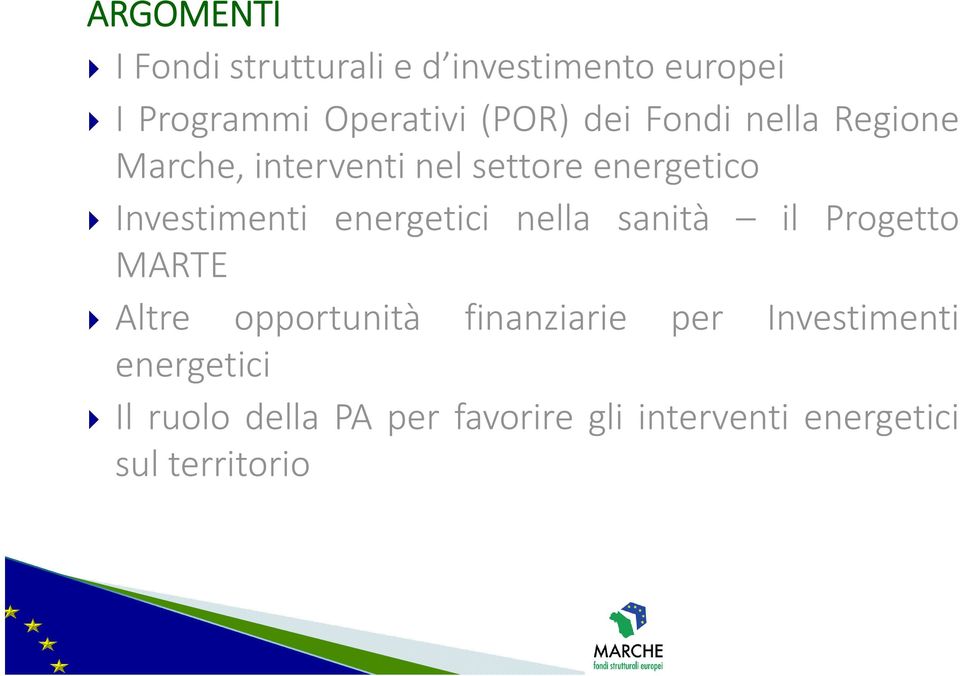 energetico Investimenti energetici nella sanità il Progetto MARTE Altre