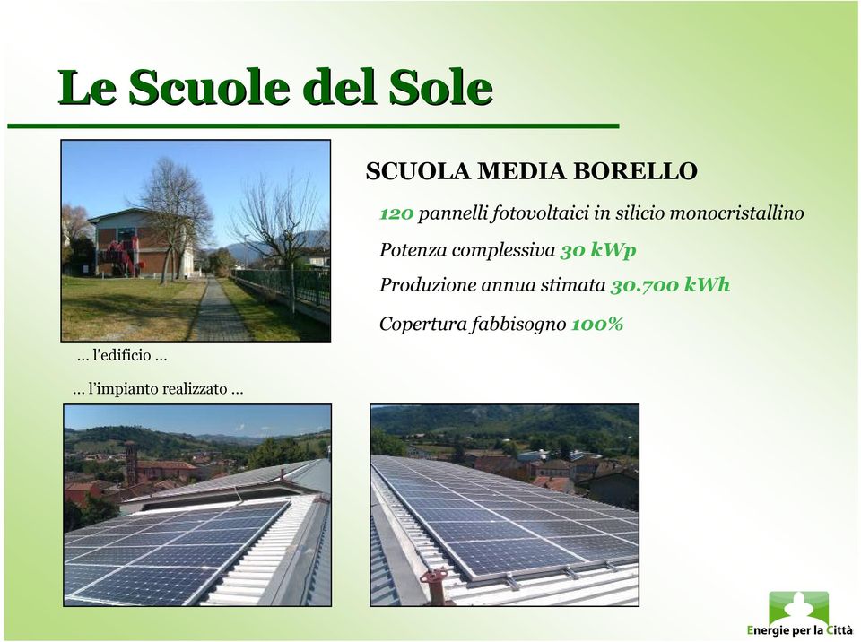 silicio monocristallino Potenza complessiva 30 kwp