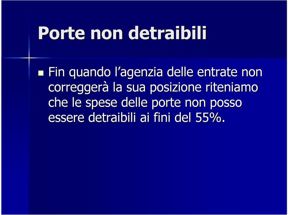 posizione riteniamo che le spese delle