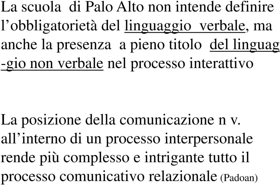 interattivo La posizione della comunicazione n v.