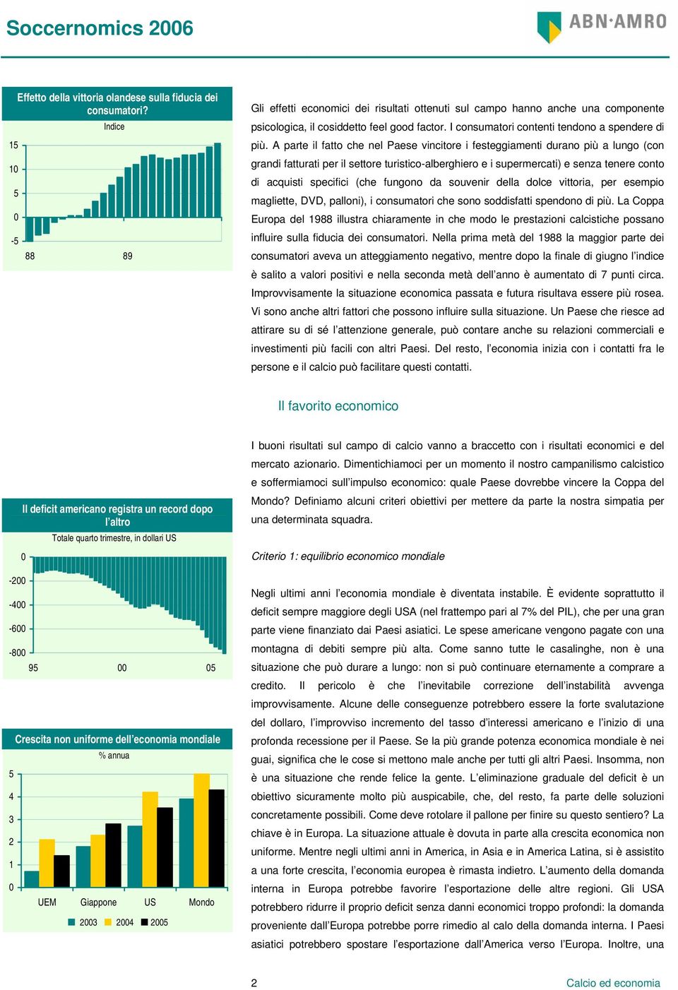 A parte il fatto che nel Paese vincitore i festeggiamenti durano più a lungo (con grandi fatturati per il settore turistico-alberghiero e i supermercati) e senza tenere conto di acquisti specifici