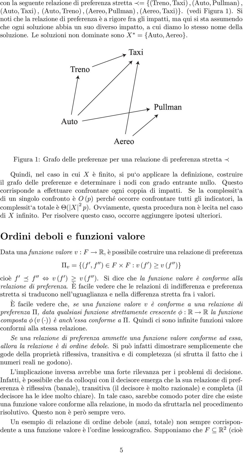 Le soluzioni non dominate sono X = {Auto, Aereo}.