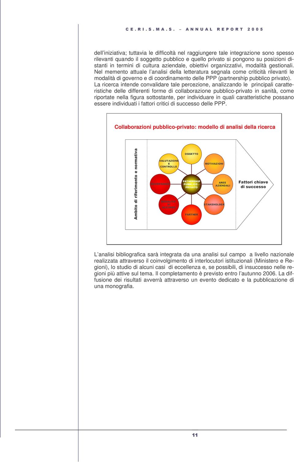 Nel memento attuale l analisi della letteratura segnala come criticità rilevanti le modalità di governo e di coordinamento delle PPP (partnership pubblico privato).