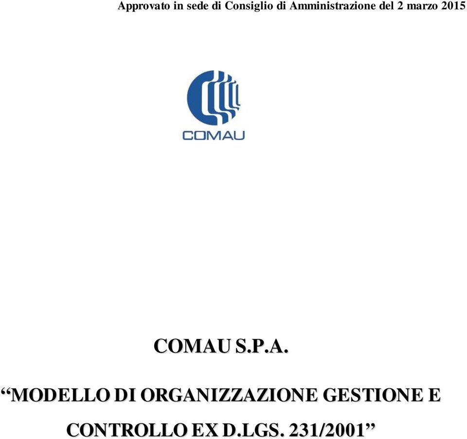 ORGANIZZAZIONE