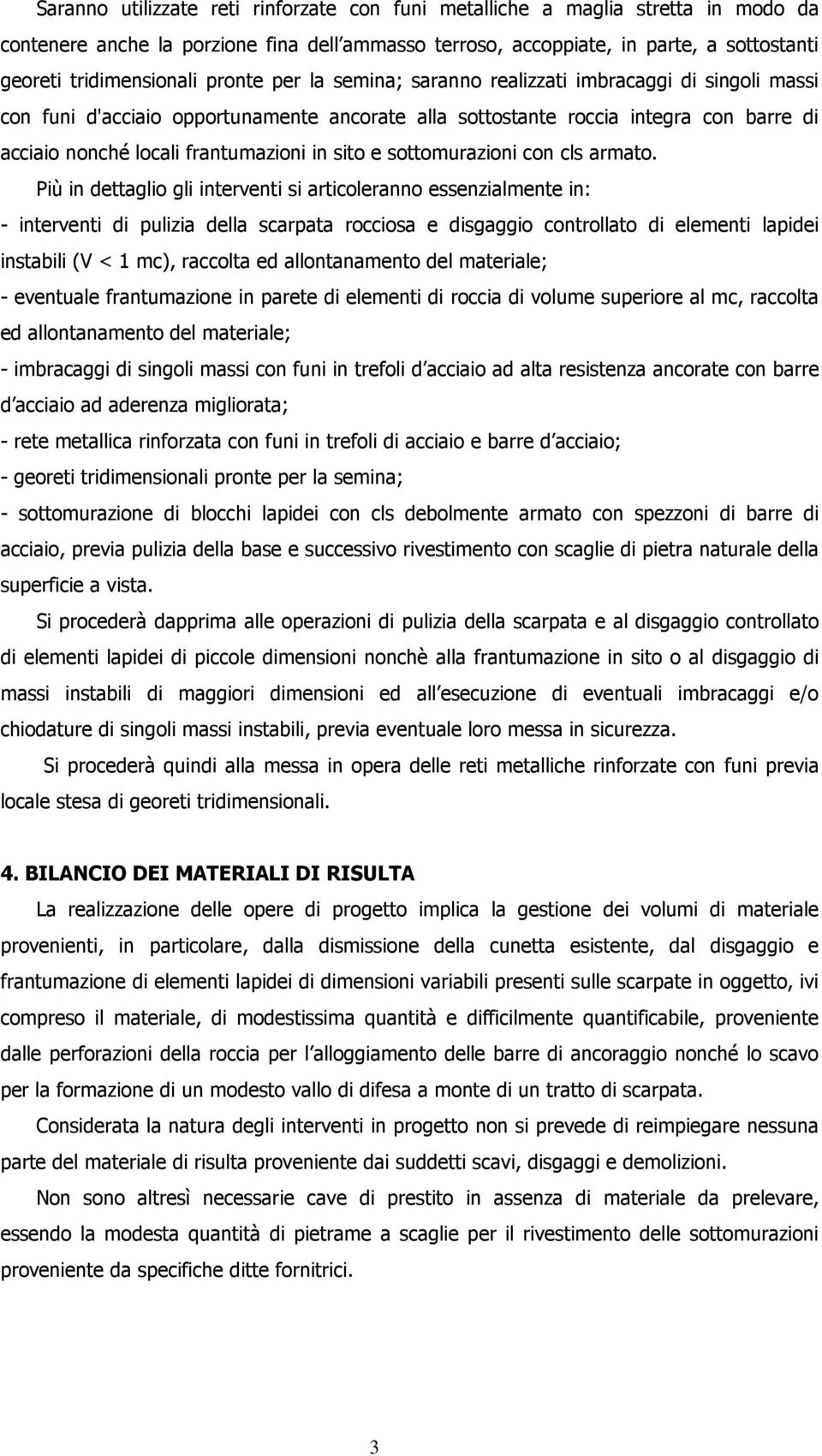 sito e sottomurazioni con cls armato.