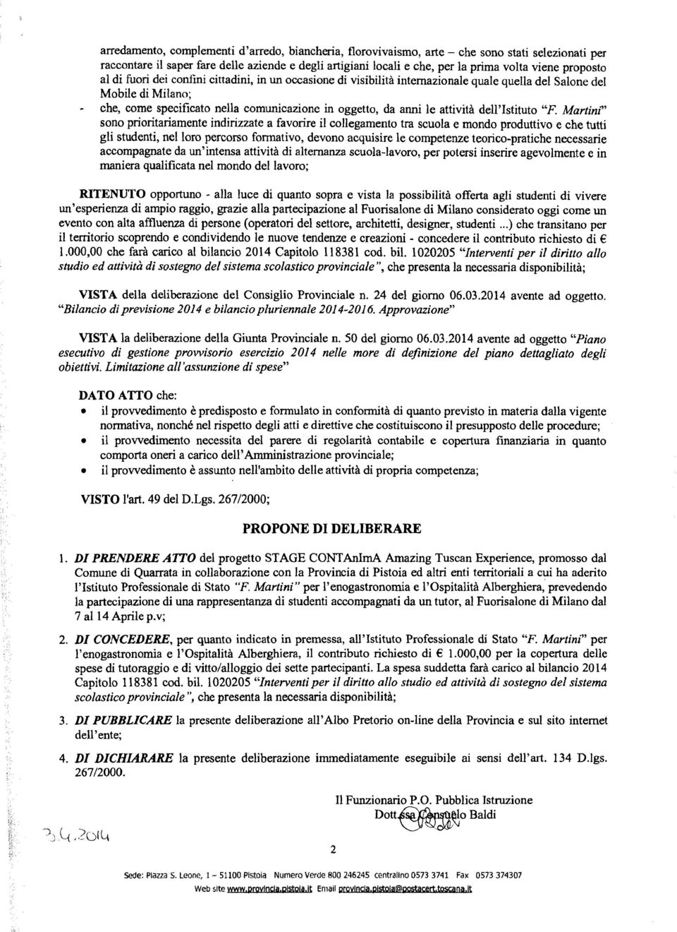 le attività dell'istituto "F.