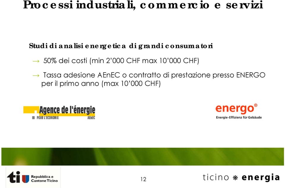 CHF max 10 000 CHF) Tassa adesione AEnEC o contratto di