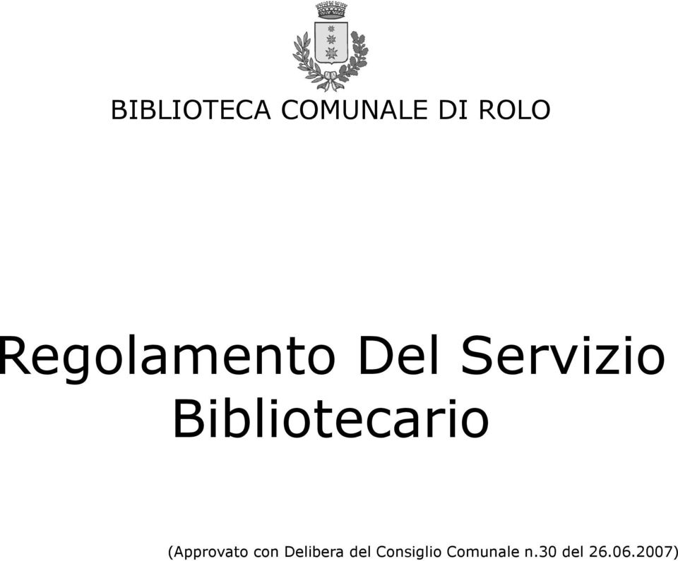 Bibliotecario (Approvato con