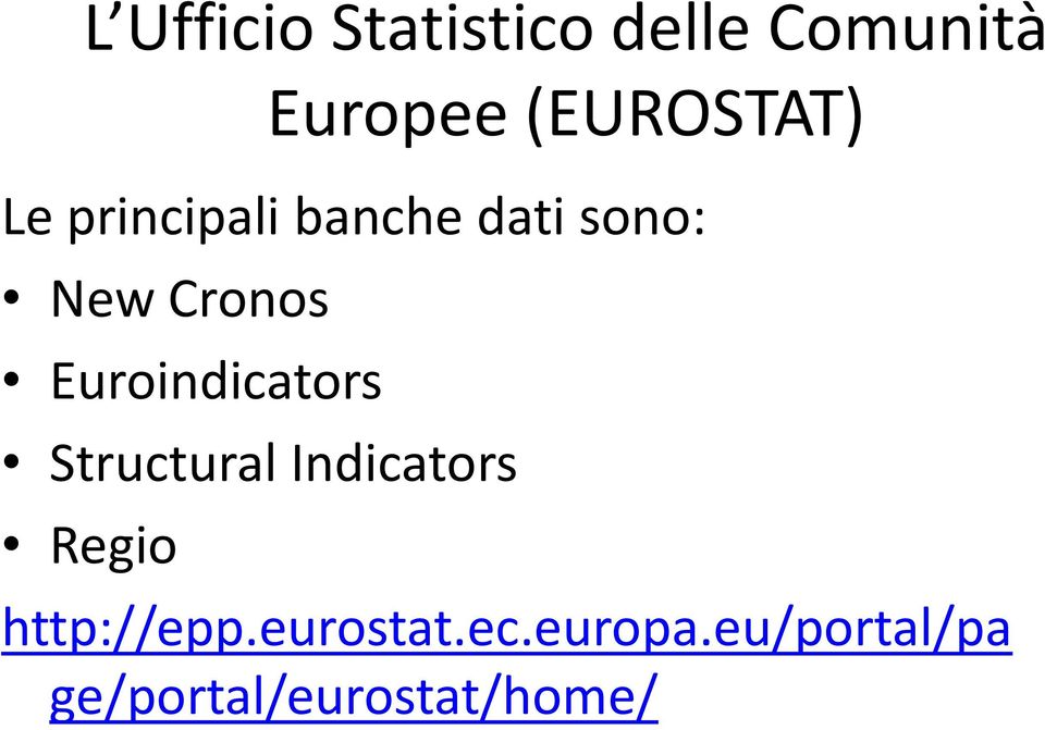 Cronos Euroindicators Structural Indicators Regio