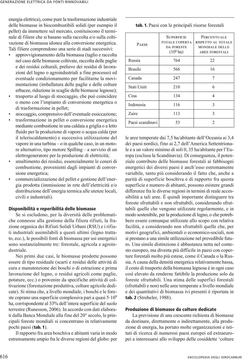 Tali filiere comprendono una serie di stadi successivi: approvvigionamento della biomassa (taglio e raccolta nel caso delle biomasse coltivate, raccolta delle paglie e dei residui colturali, prelievo