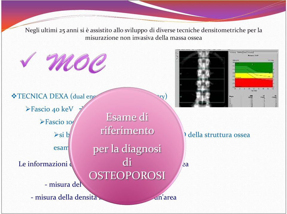 osseo si basano tutte sulla rappresentazione 2D della struttura ossea