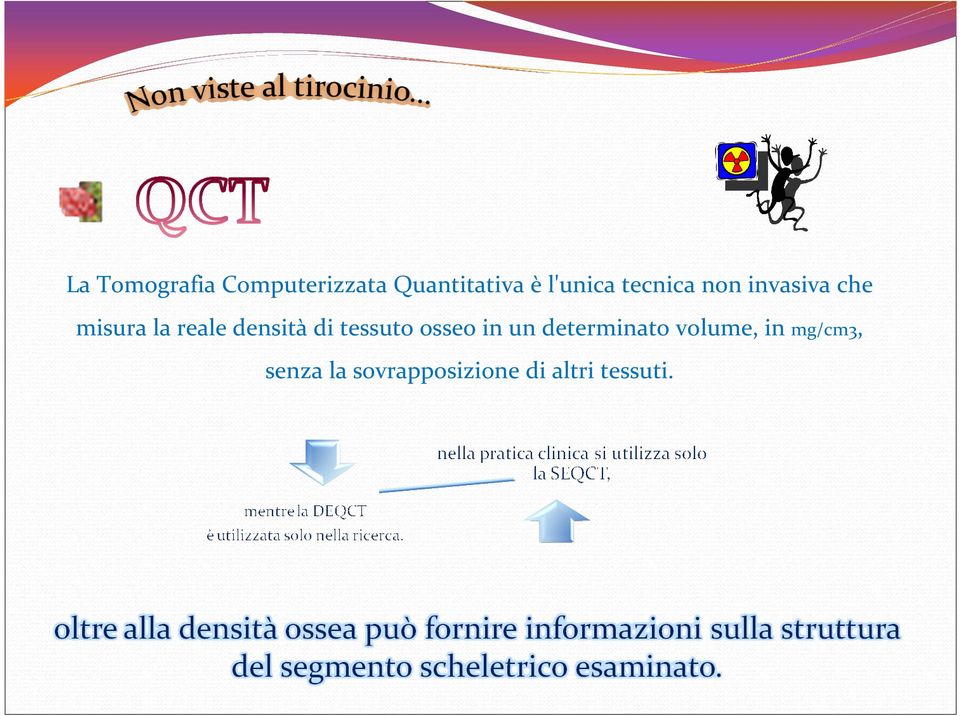 densità di tessuto osseo in un determinato