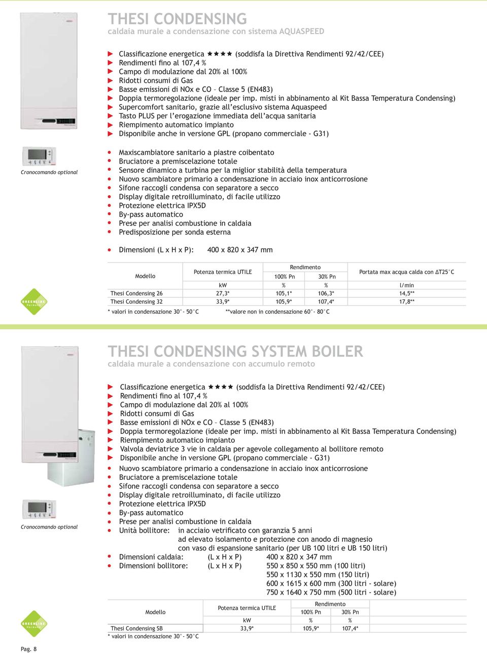 misti in abbinamento al Kit Bassa Temperatura Condensing) Supercomfort sanitario, grazie all esclusivo sistema Aquaspeed Tasto PLUS per l erogazione immediata dell acqua sanitaria Riempimento