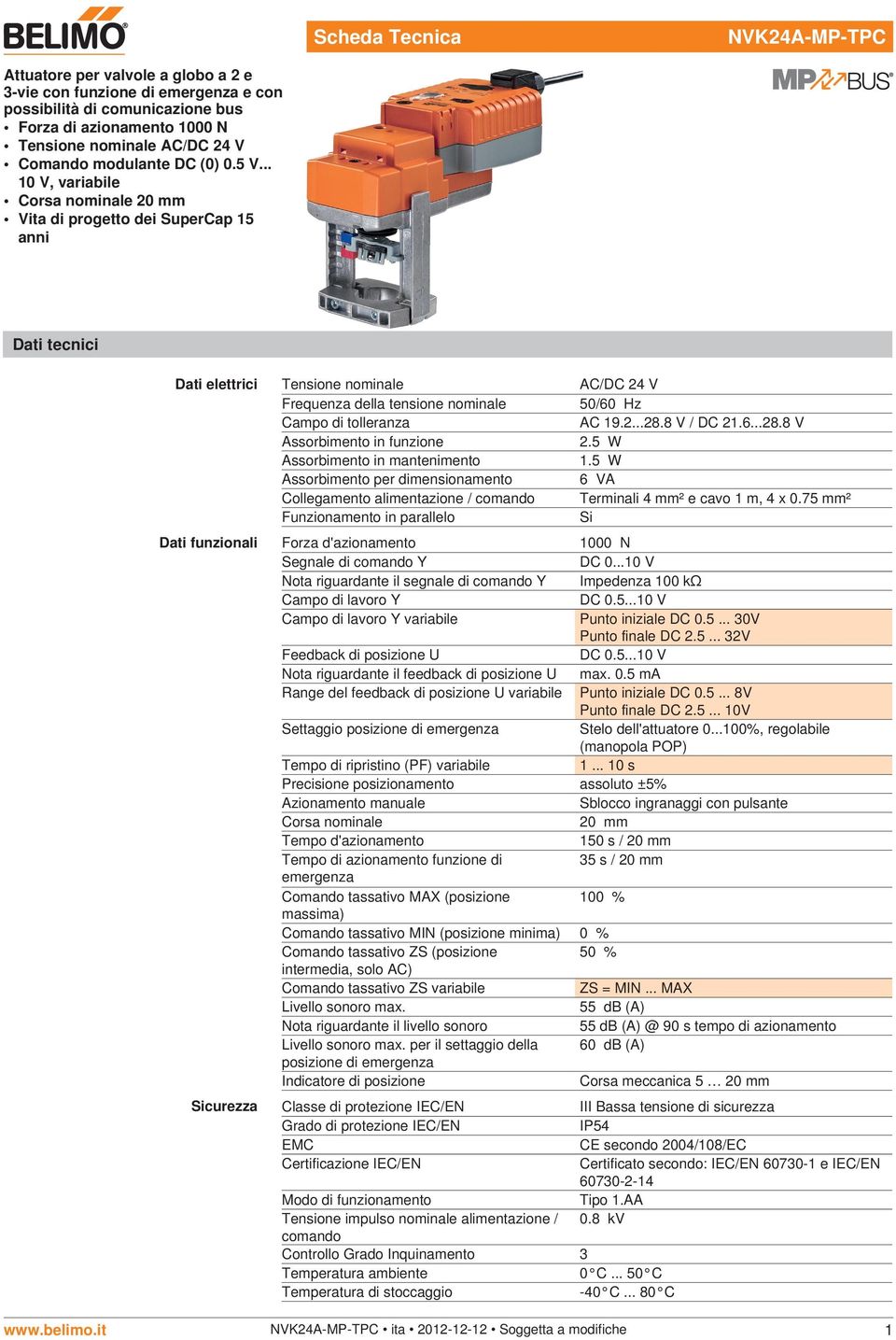 .. 0 V, vriile Cors nominle 0 mm Vit di progetto dei SuperCp nni Dti tecnici Dti elettrici ensione nominle AC/DC V Frequenz dell tensione nominle 0/60 Hz Cmpo di tollernz AC 9...8.