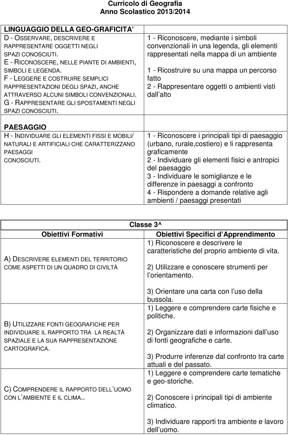 PAESAGGIO H - INDIVIDUARE GLI ELEMENTI FISSI E MOBILI/ NATURALI E ARTIFICIALI CHE CARATTERIZZANO PAESAGGI CONOSCIUTI.