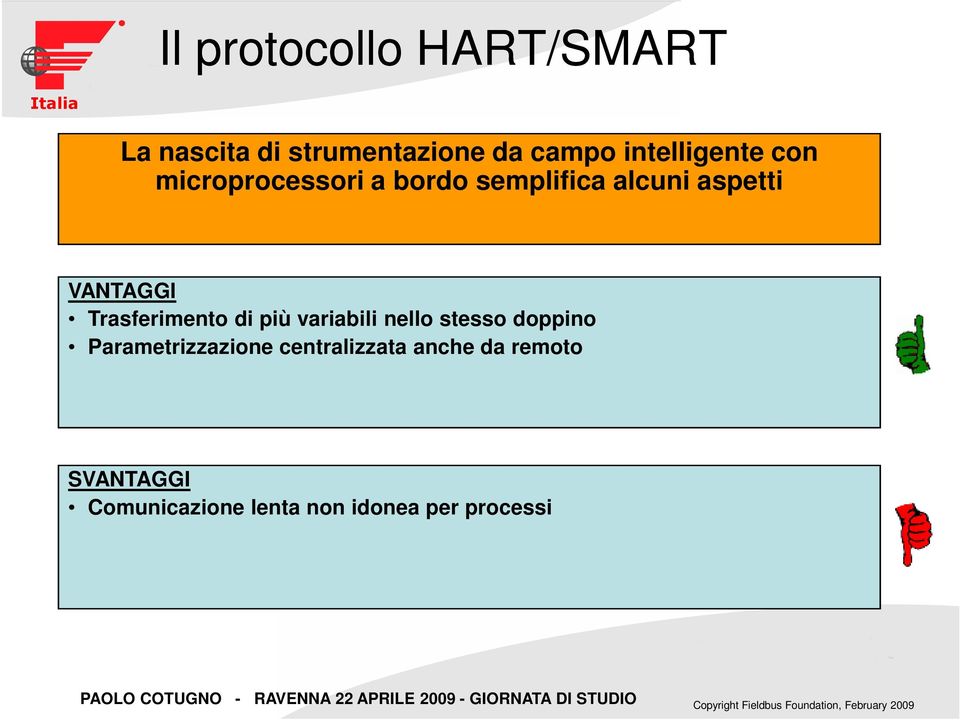 VANTAGGI Trasferimento di più variabili nello stesso doppino