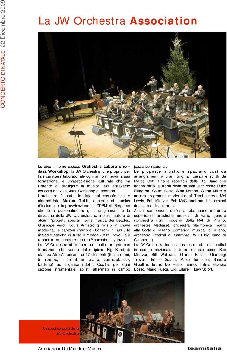 vivo, Jazz Workshop e laboratori.