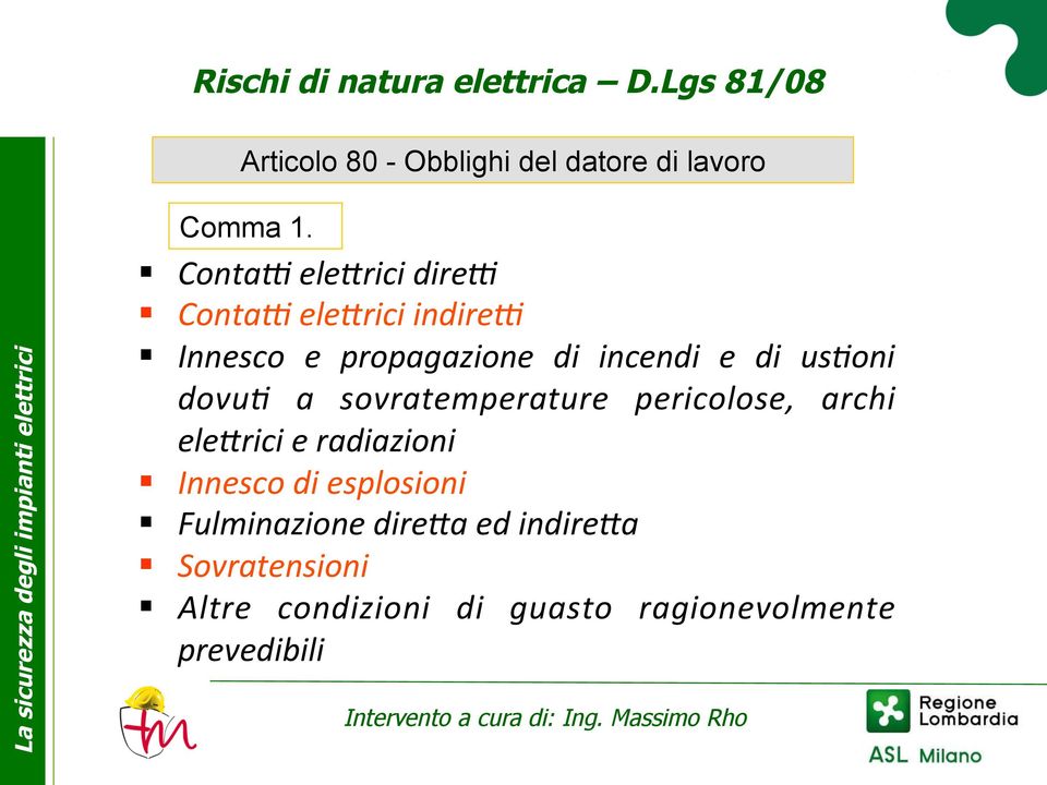 dovu5 a sovratemperature pericolose, archi ele*rici e radiazioni Innesco di esplosioni