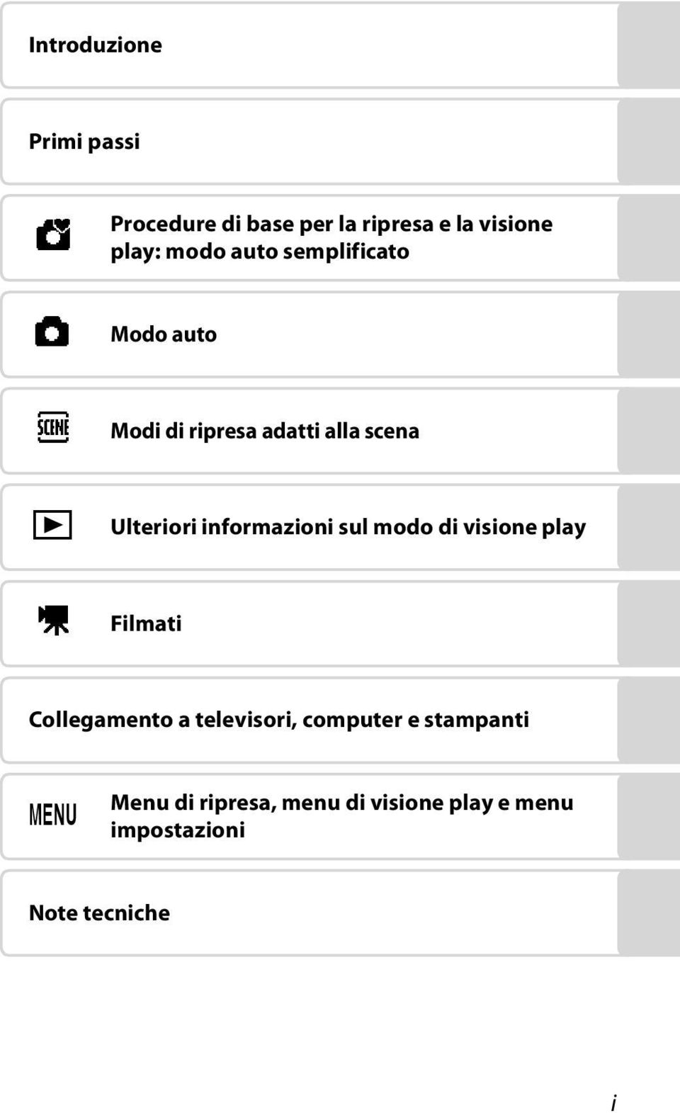 informazioni sul modo di visione play D Filmati Collegamento a televisori, computer