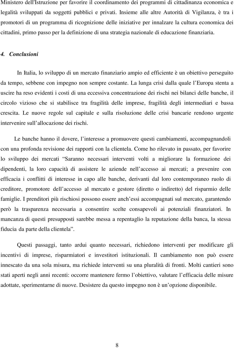 strategia nazionale di educazione finanziaria. 4.