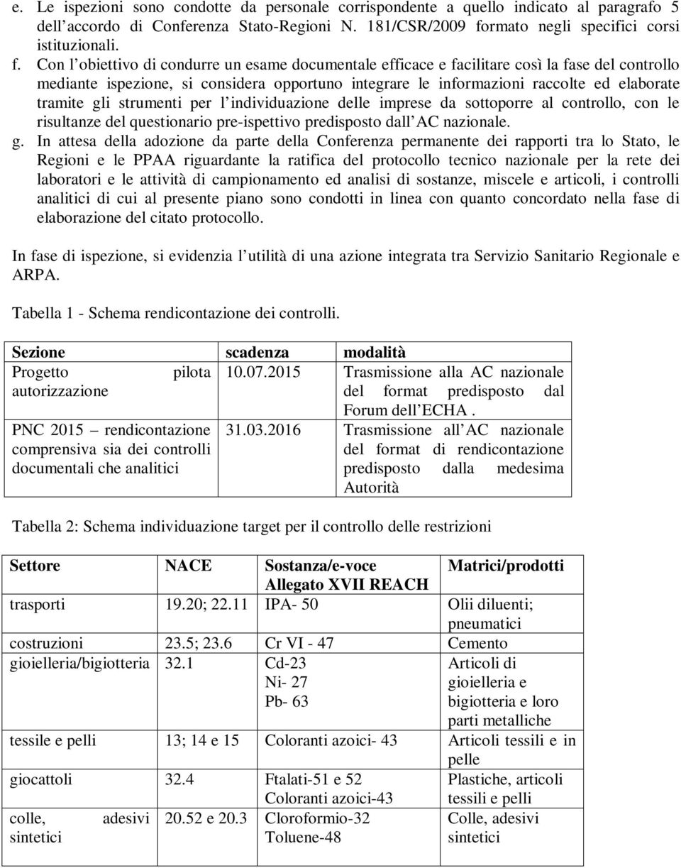 Con l obiettivo di condurre un esame documentale efficace e facilitare così la fase del controllo mediante ispezione, si considera opportuno integrare le informazioni raccolte ed elaborate tramite