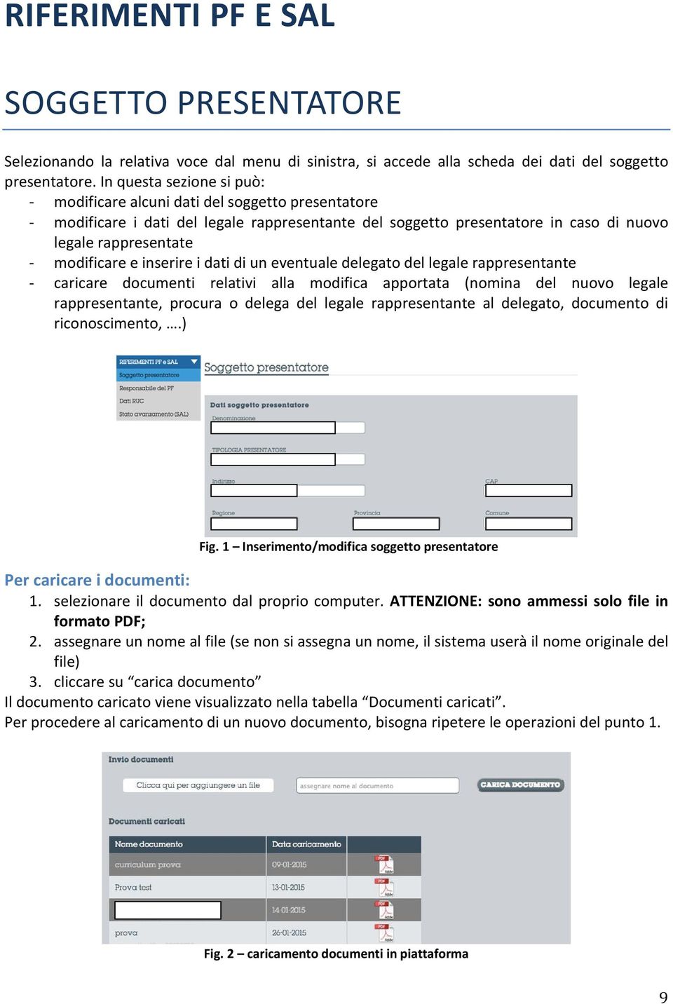 inserire i dati di un eventuale delegato del legale rappresentante caricare documenti relativi alla modifica apportata (nomina del nuovo legale rappresentante, procura o delega del legale