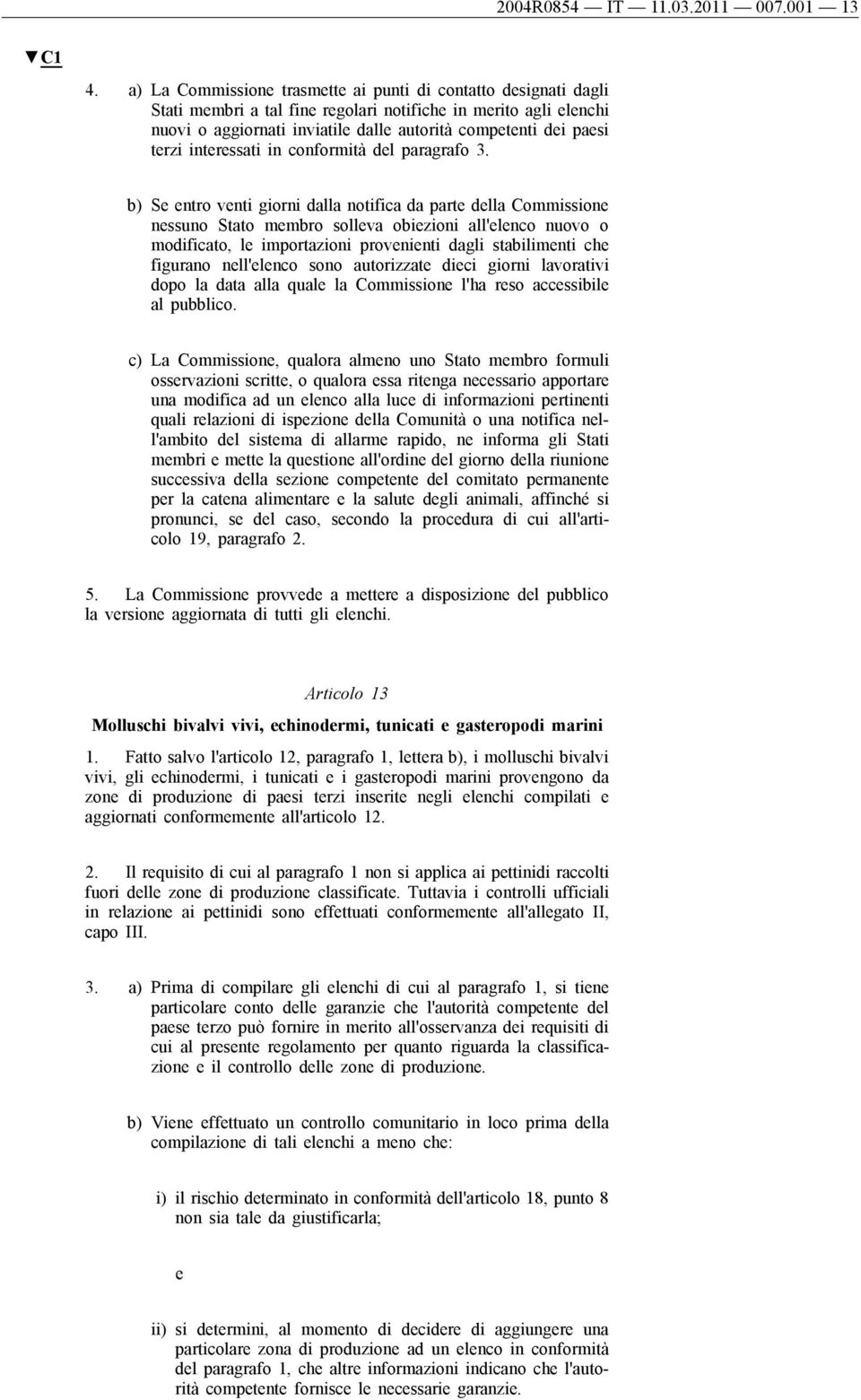 conformità dl paragrafo 3.