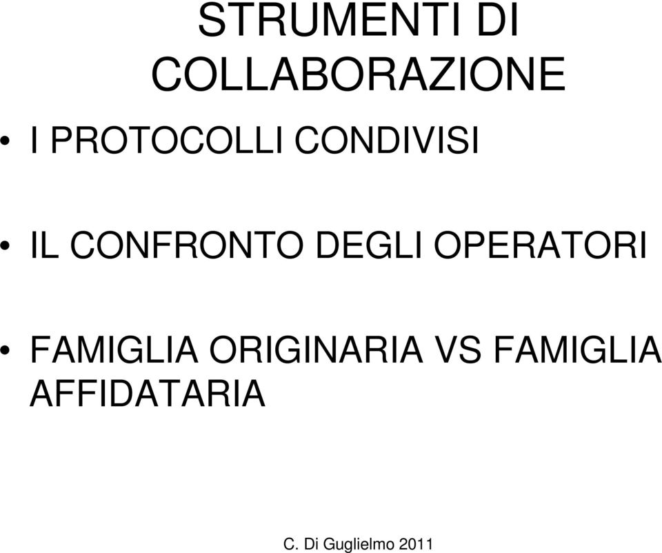 CONFRONTO DEGLI OPERATORI