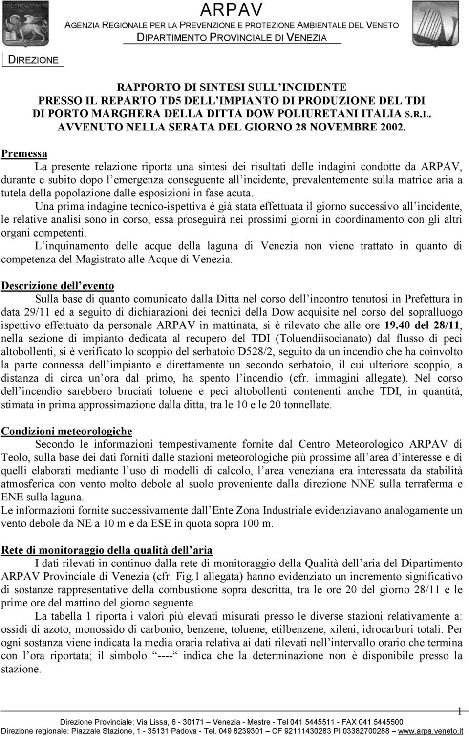 tutela della popolazione dalle esposizioni in fase acuta.