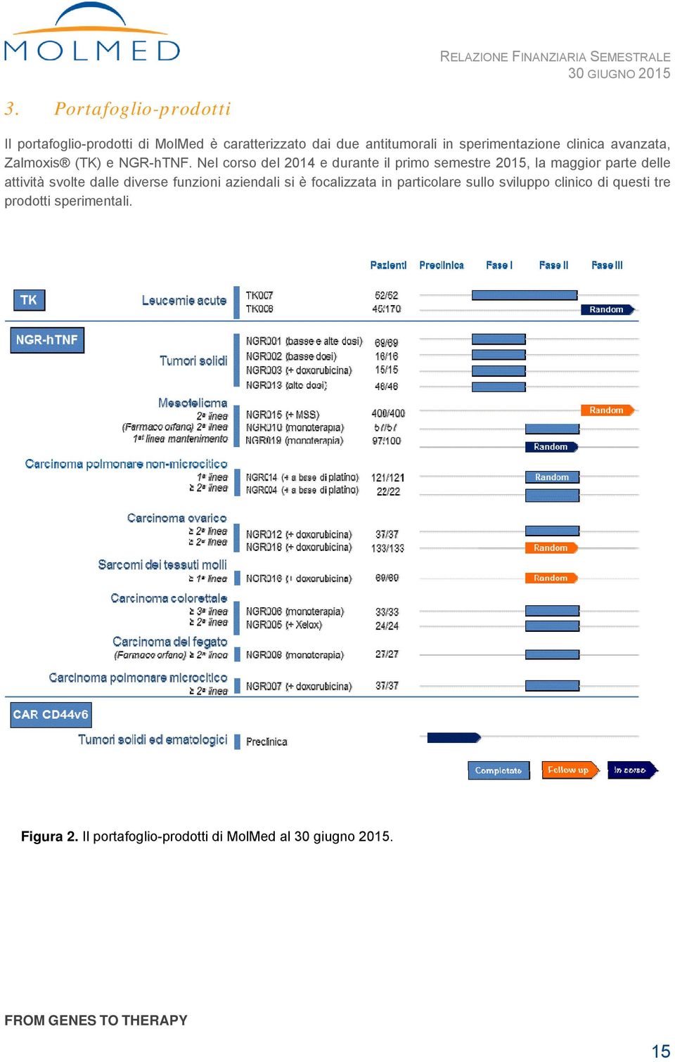 Nel corso del 2014 e durante il primo semestre 2015, la maggior parte delle attività svolte dalle diverse