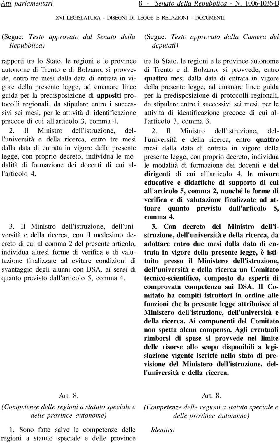 per la predisposizione di appositi protocolli regionali, da stipulare entro i successivi sei mesi, per le attività di identificazione precoce di cui all'articolo 3, comma 4. 2.