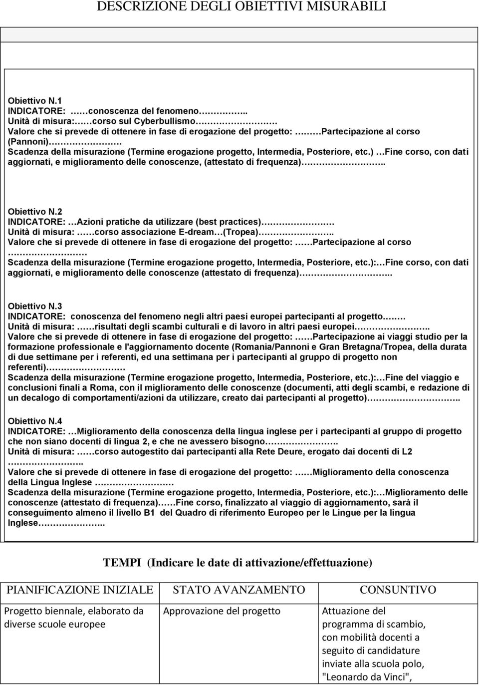 ) Fine corso, con dati aggiornati, e miglioramento delle conoscenze, (attestato di frequenza).. Obiettivo N.2 INDICATORE: Azioni pratiche da utilizzare (best practices).