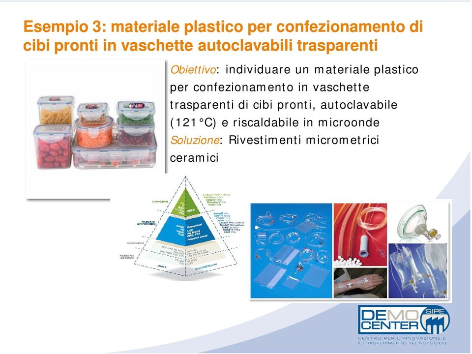 plastico per confezionamento in vaschette trasparenti di cibi pronti,