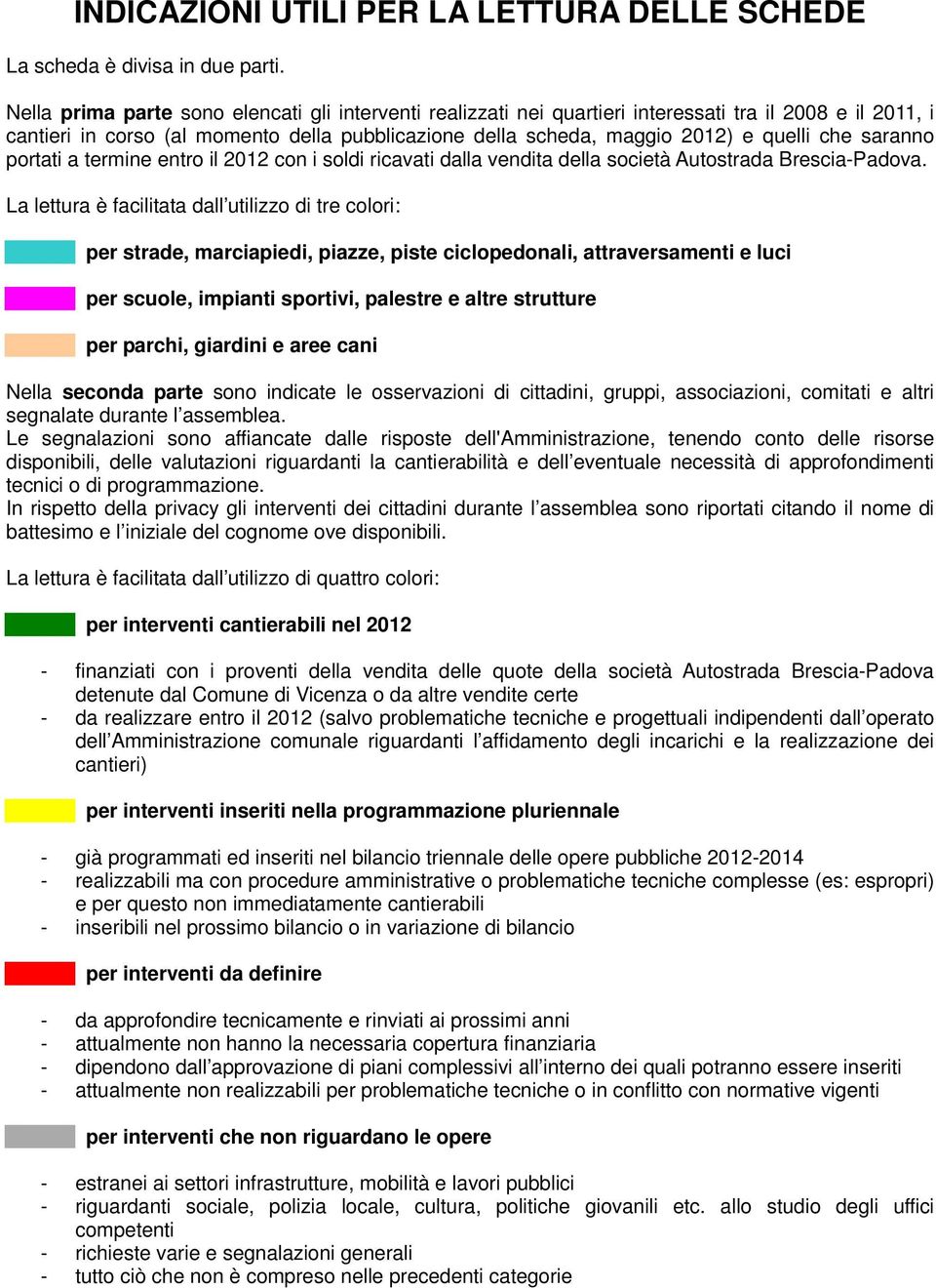 saranno portati a termine entro il 2012 con i soldi ricavati dalla vendita della società Autostrada Brescia-Padova.