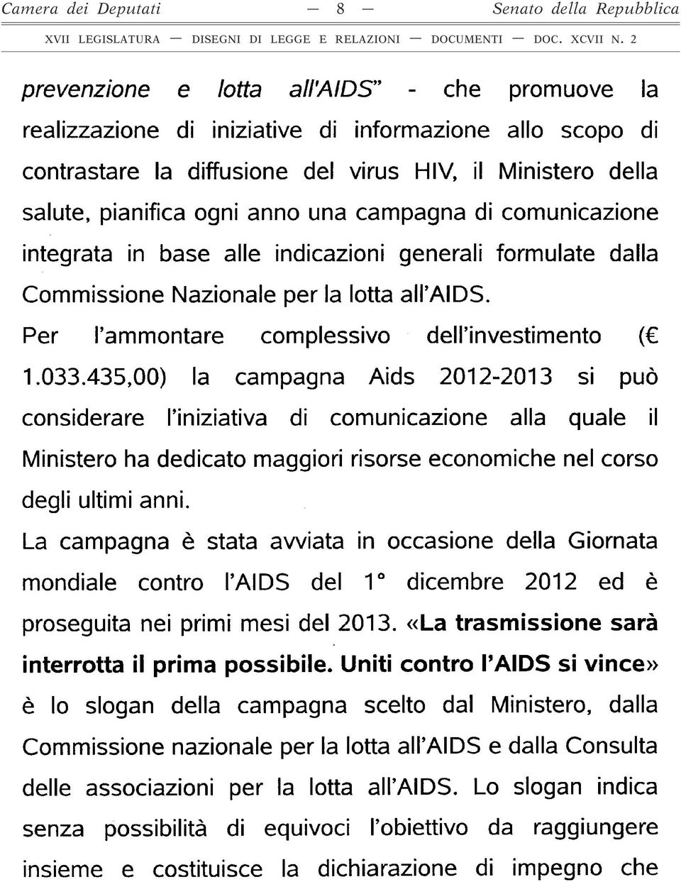 Per l ammontare complessivo delpinvestimento ( 1.033.