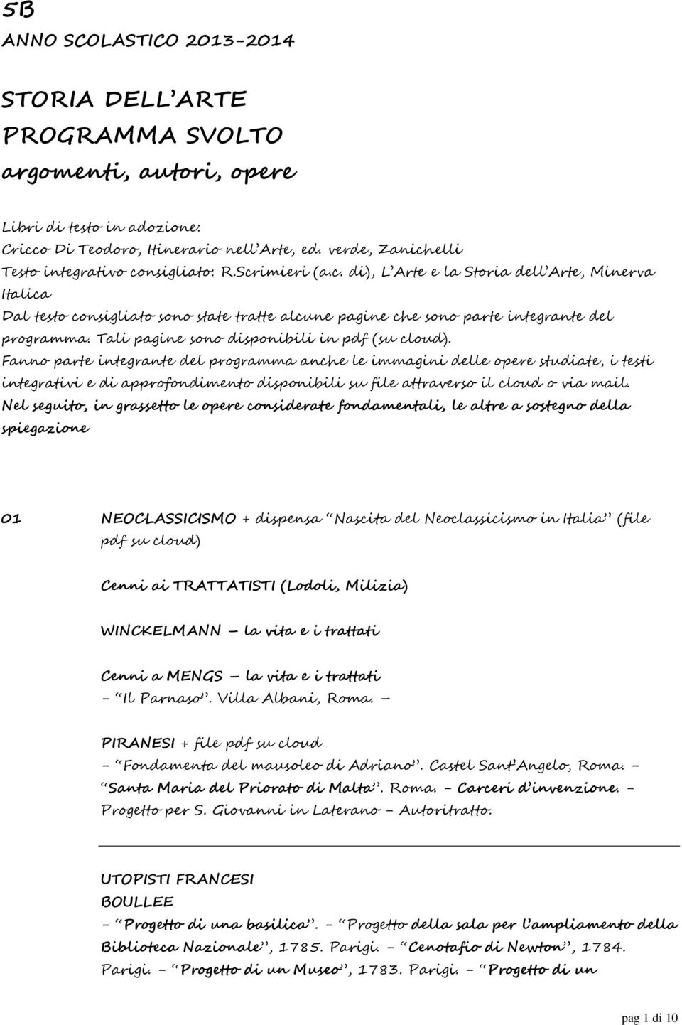 Tali pagine sono disponibili in pdf (su cloud).