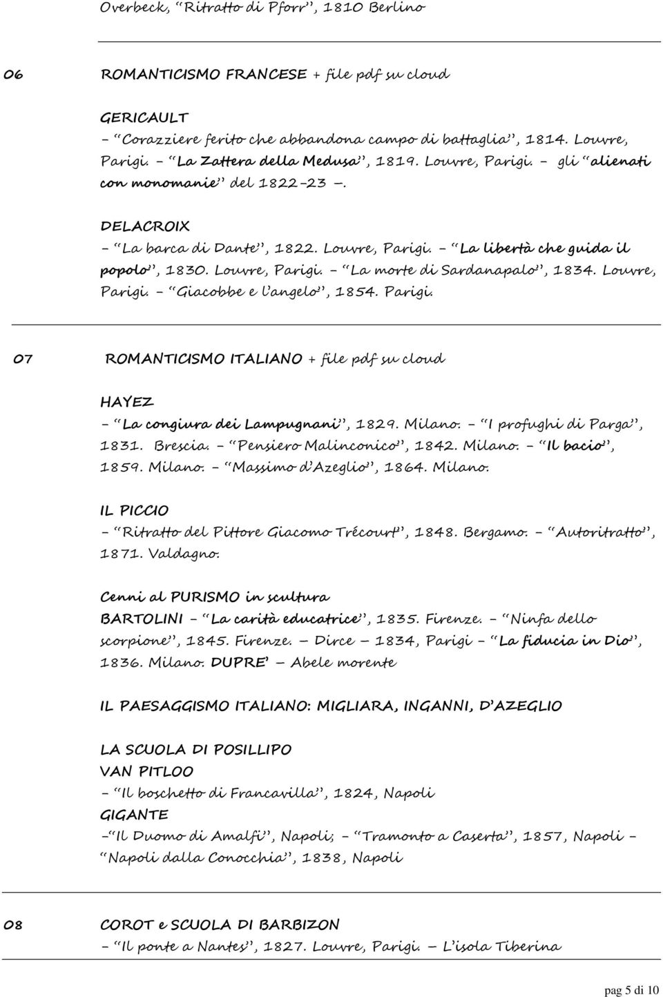 Louvre, Parigi. - Giacobbe e l angelo, 1854. Parigi. 07 ROMANTICISMO ITALIANO + file pdf su cloud HAYEZ - La congiura dei Lampugnani, 1829. Milano. - I profughi di Parga, 1831. Brescia.