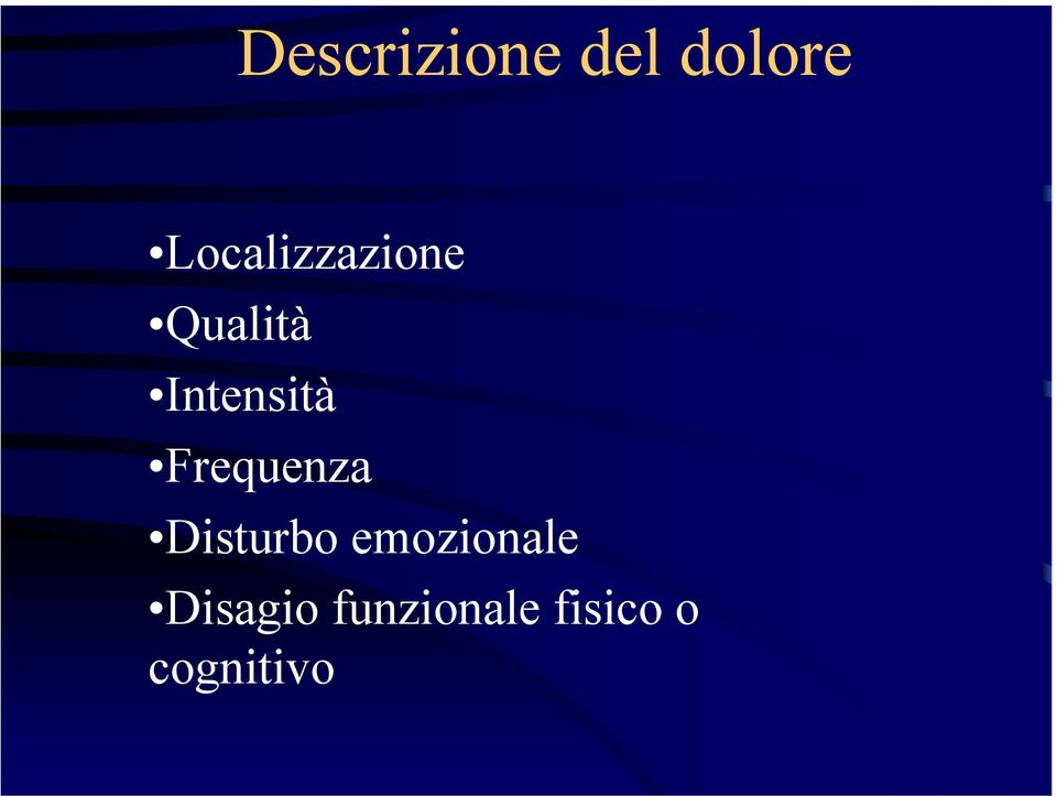 Intensità Frequenza Disturbo