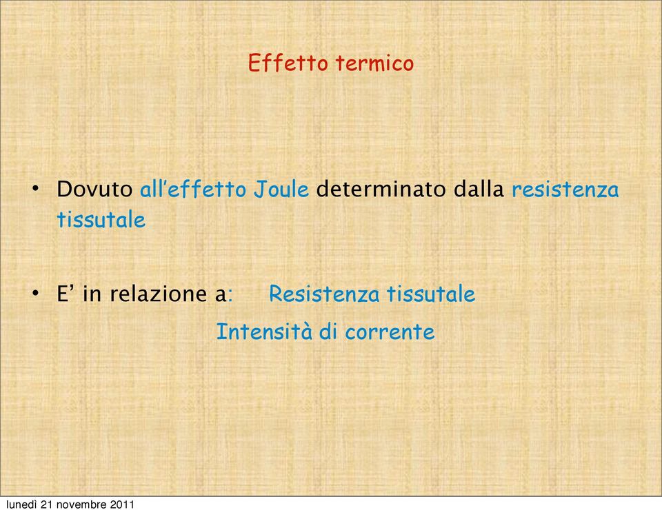 tissutale E in relazione a: