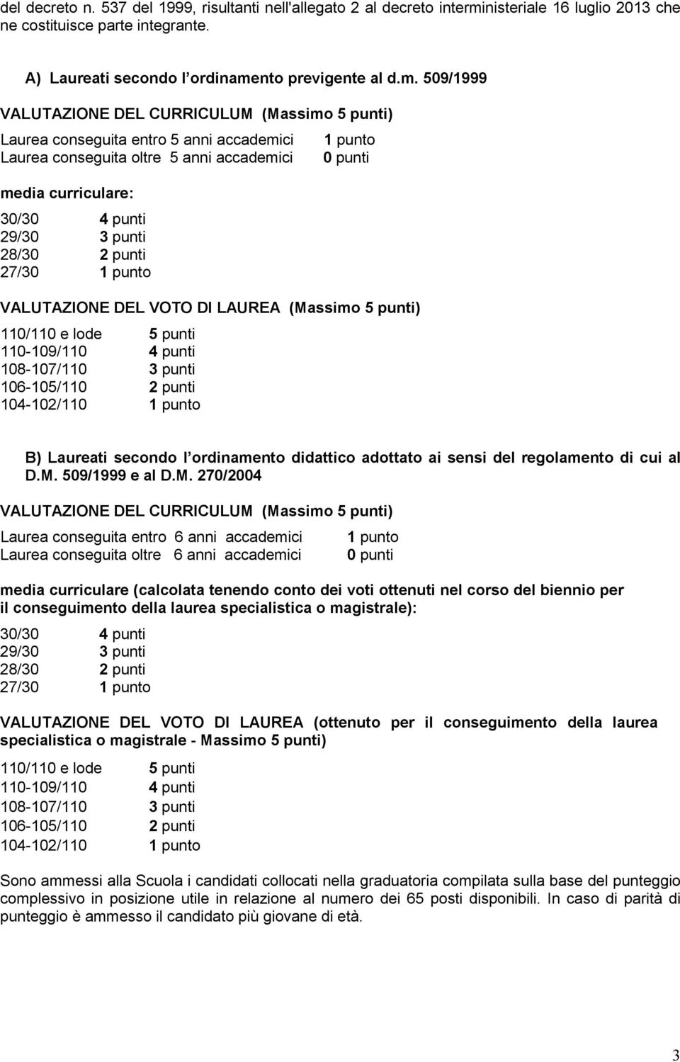 nto previgente al d.m.