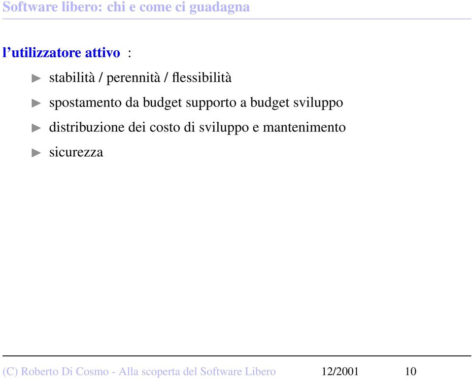 budget sviluppo distribuzione dei costo di sviluppo e mantenimento