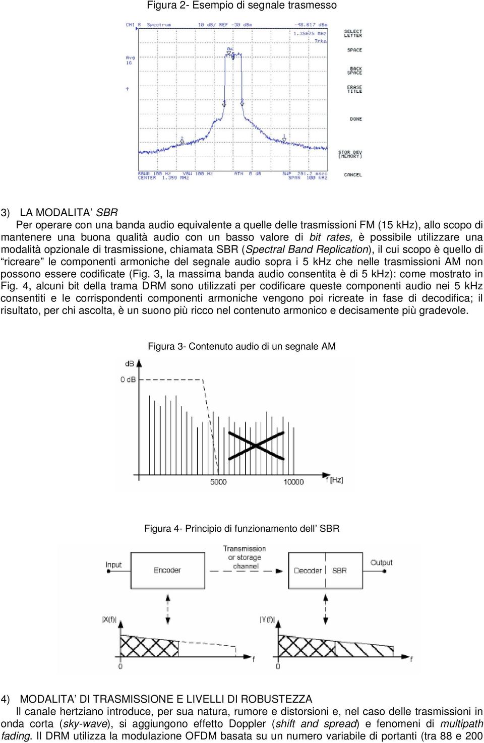 segnale audio sopra i 5 khz che nelle trasmissioni AM non possono essere codificate (Fig. 3, la massima banda audio consentita è di 5 khz): come mostrato in Fig.