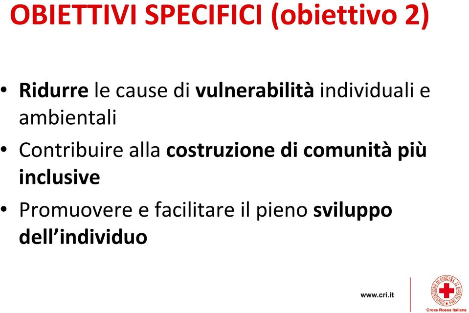 Contribuire alla costruzione di comunità più