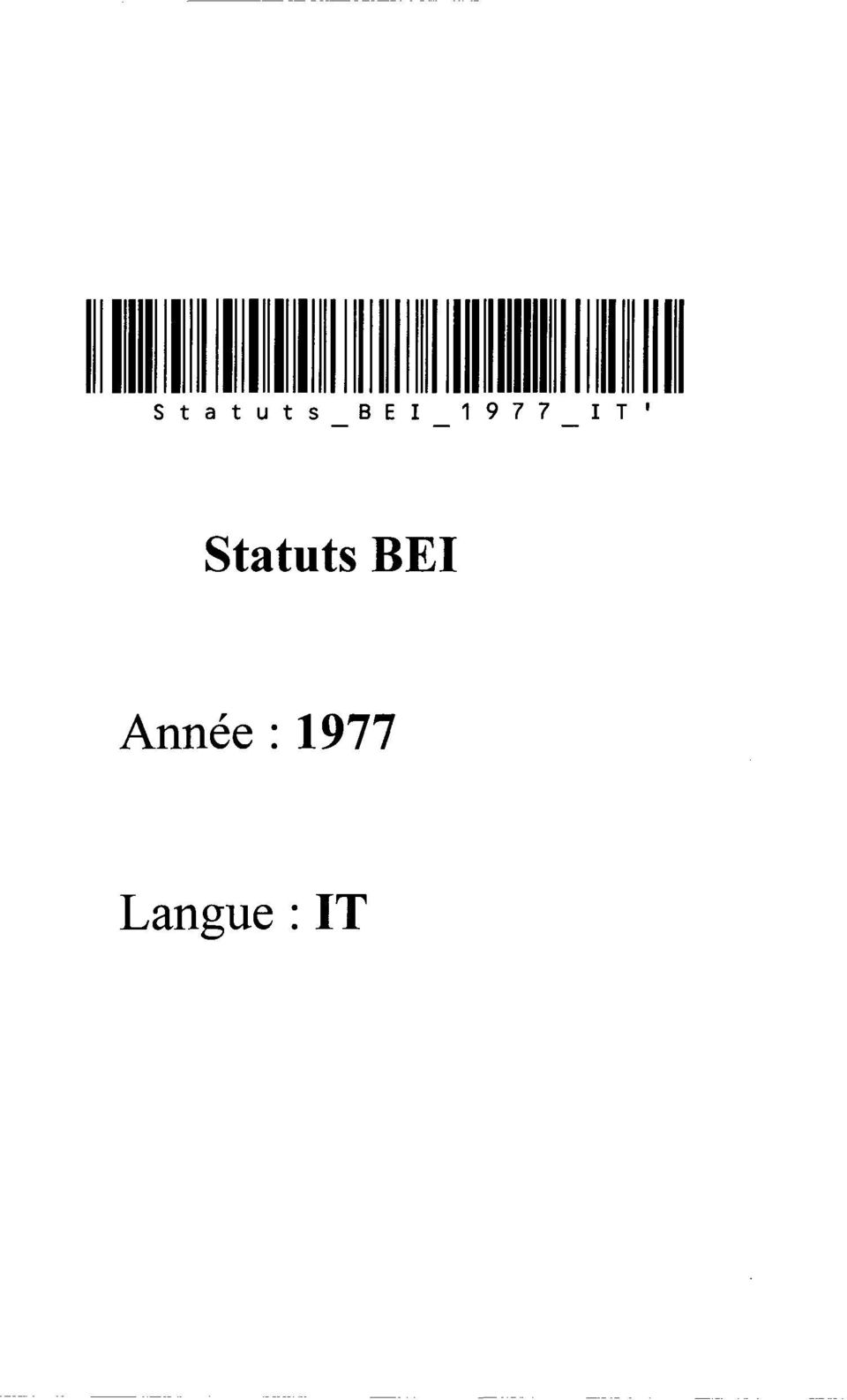 Statuts BEI