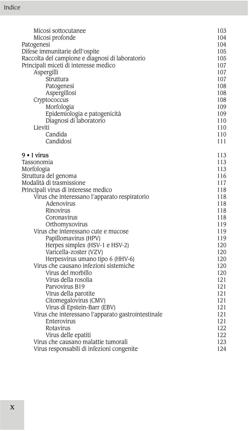 Tassonomia 113 Morfologia 113 Struttura del genoma 116 Modalità di trasmissione 117 Principali virus di interesse medico 118 Virus che interessano l apparato respiratorio 118 Adenovirus 118 Rinovirus