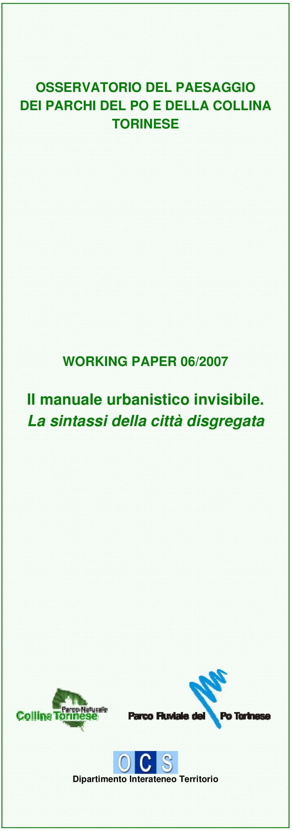 manuale urbanistico invisibile.